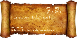 Finszter Dániel névjegykártya